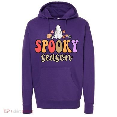 Spooky Season Floral Hippie Ghost Hoodie