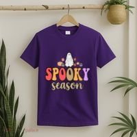 Spooky Season Floral Hippie Ghost T-Shirt thumb 2