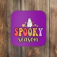 Spooky Season Floral Hippie Ghost Coaster thumb 0