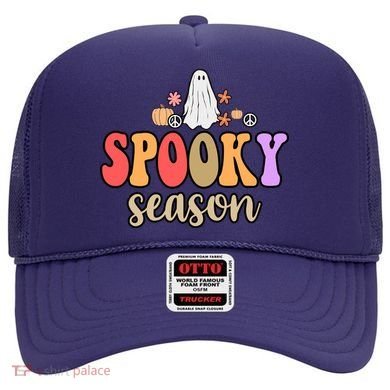Spooky Season Floral Hippie Ghost Hat