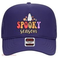 Spooky Season Floral Hippie Ghost Hat thumb 0