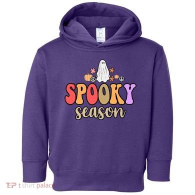 Spooky Season Floral Hippie Ghost Toddler Hoodie