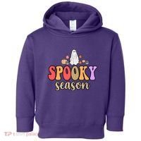 Spooky Season Floral Hippie Ghost Toddler Hoodie thumb 0