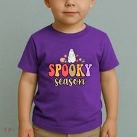 Spooky Season Floral Hippie Ghost Toddler T-Shirt thumb 2