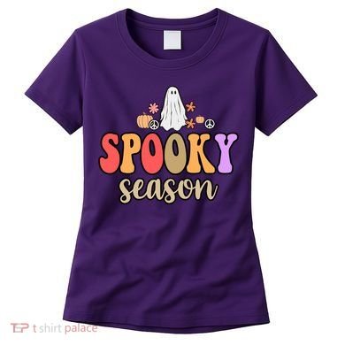 Spooky Season Floral Hippie Ghost Women's T-Shirt