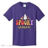 Spooky Season Floral Hippie Ghost Kids T-Shirt thumb 0