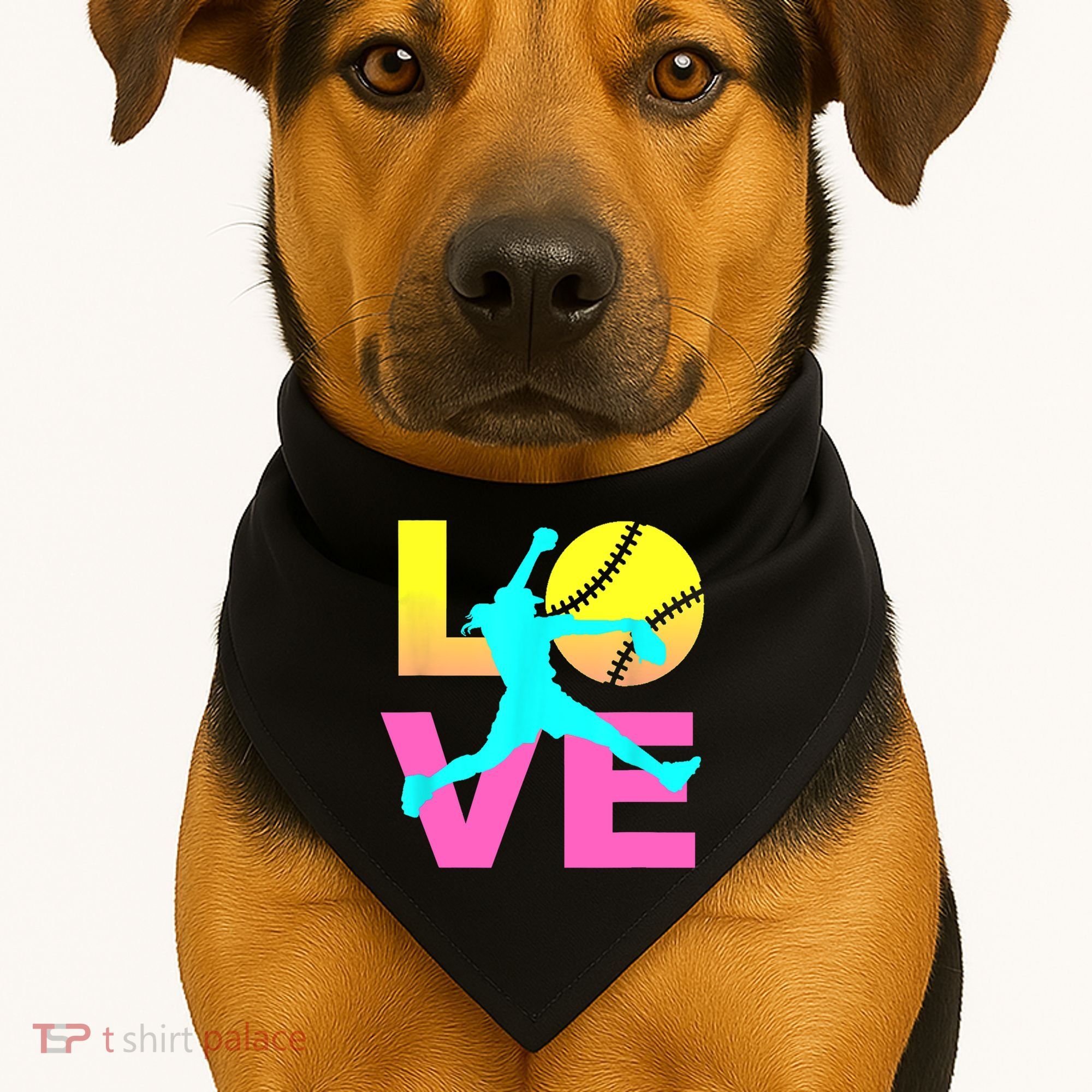 Softball Sport Love Hobby USA-Made Doggie Bandana