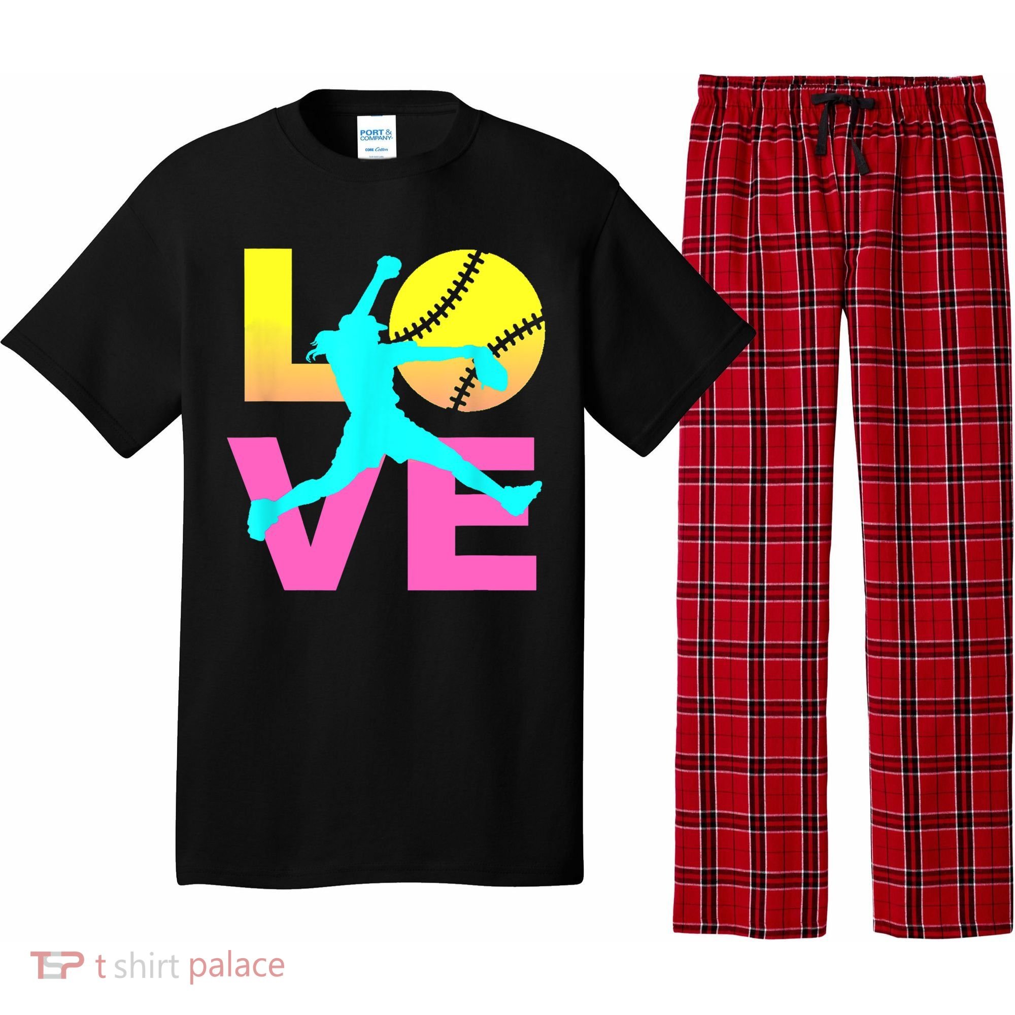Softball Sport Love Hobby Pajama Set