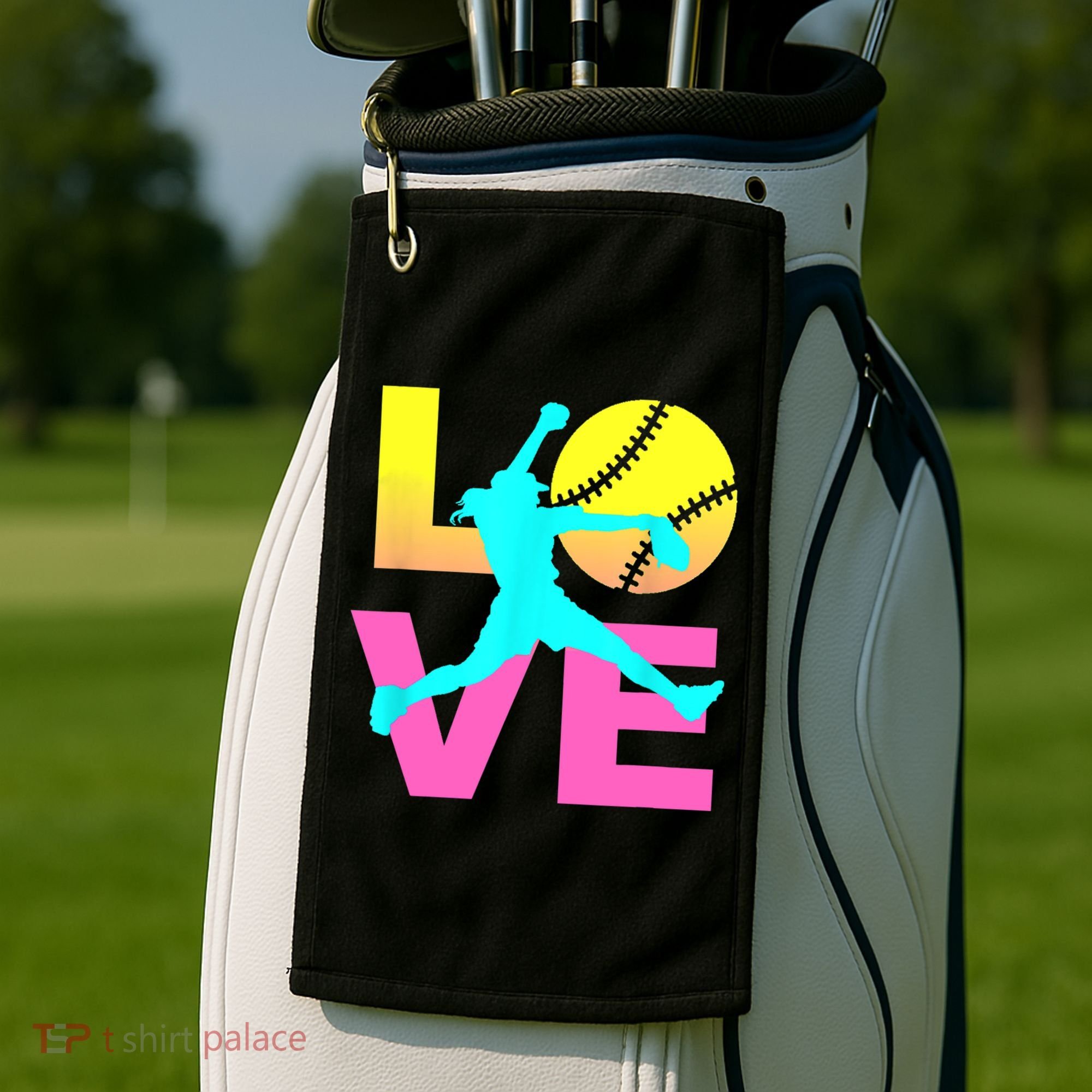 Softball Sport Love Hobby Golf Towel