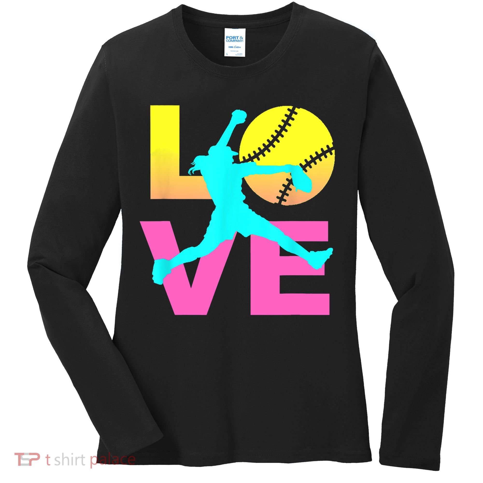 Softball Sport Love Hobby Women's Long Sleeve Shirt