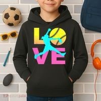 Softball Sport Love Hobby Kids Hoodie thumb 2
