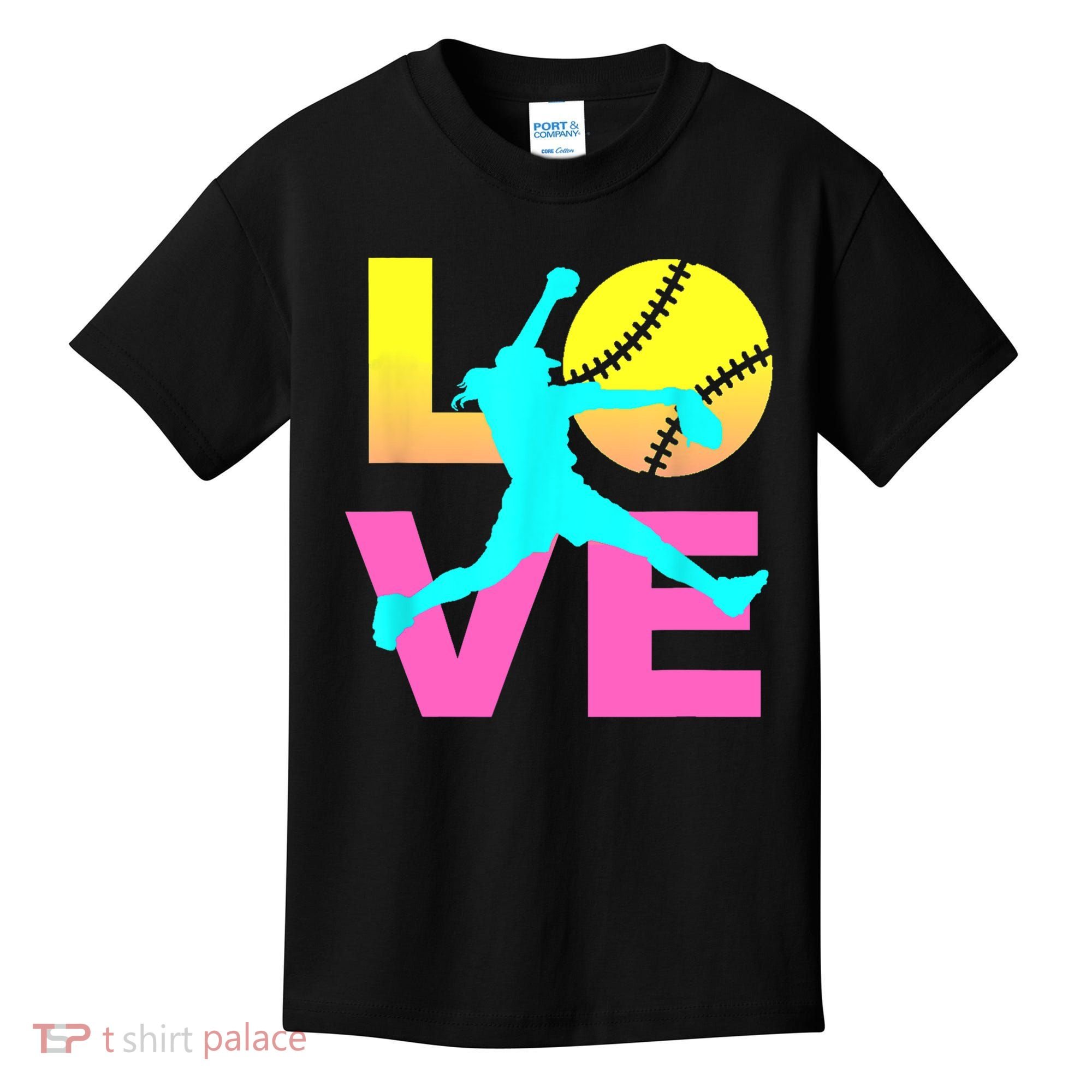 Softball Sport Love Hobby Kids T-Shirt