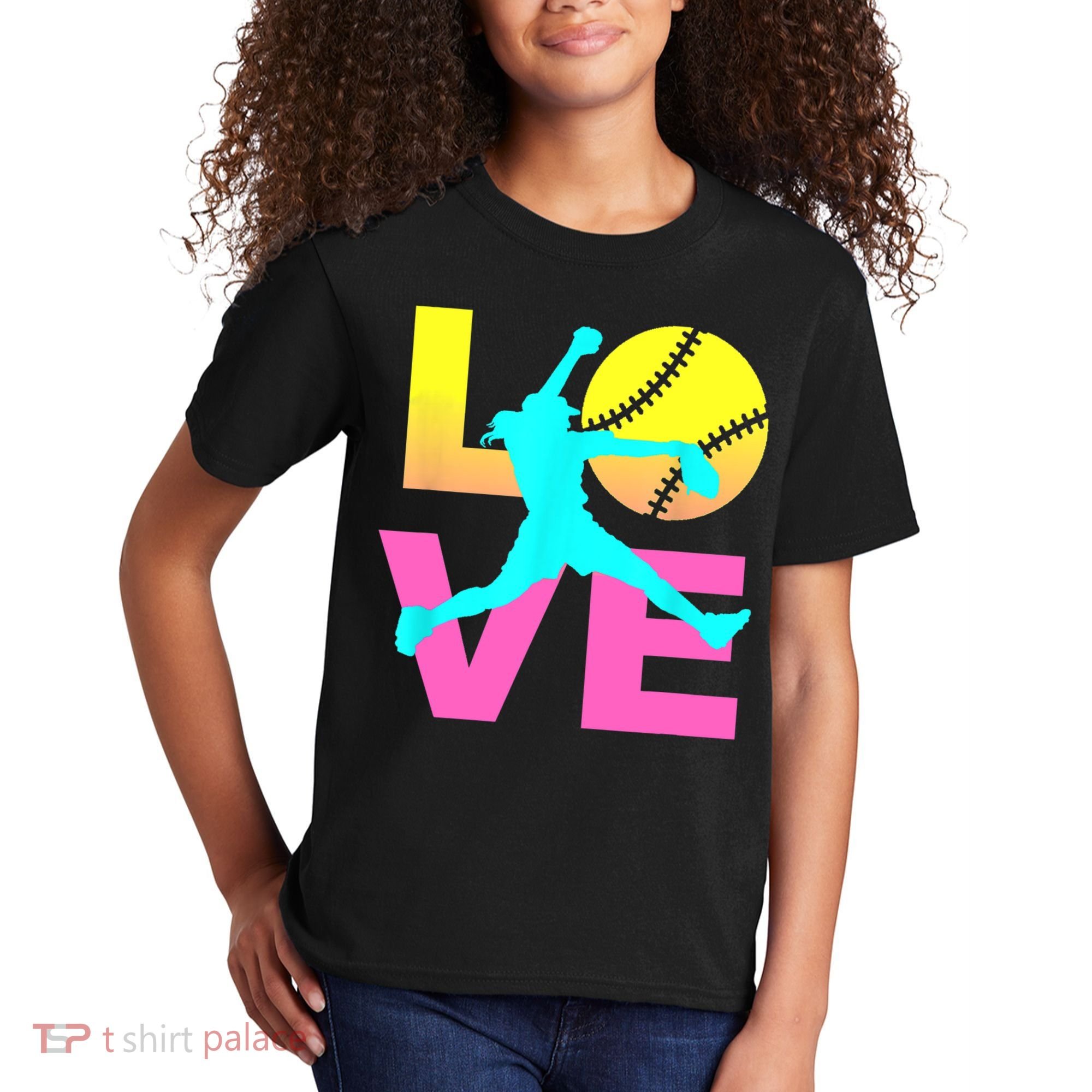 Softball Sport Love Hobby Kids T-Shirt
