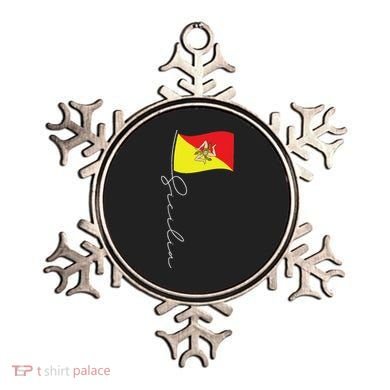 Sicily Signature Flag Pole Elegant Patriotic Sicilian Flag Ornament