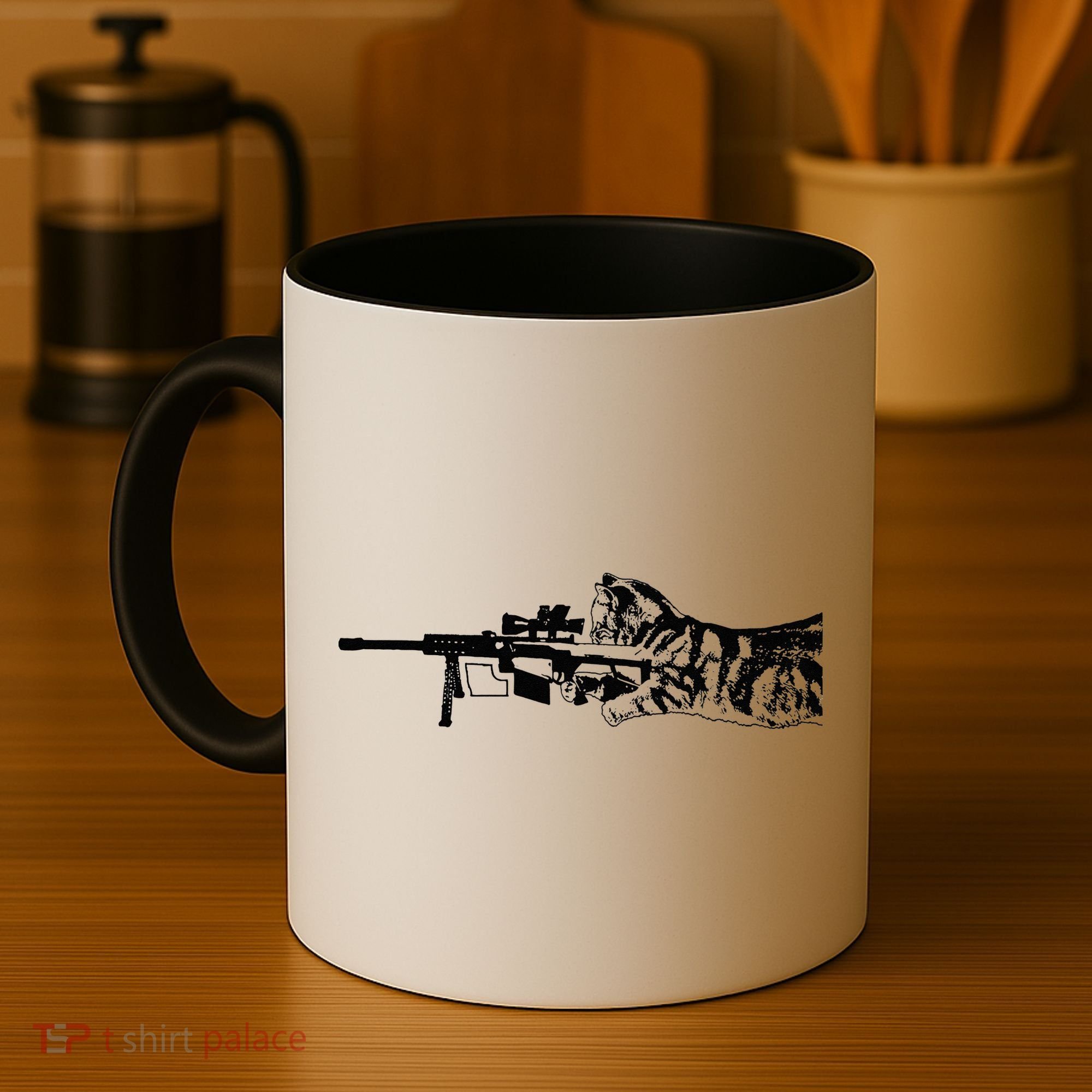 Scout Snipurr Funny Cat Sniper Coffee Mug