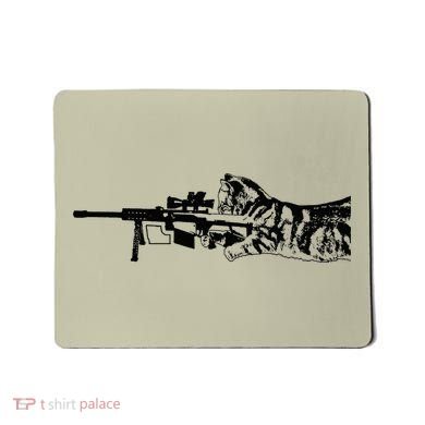 Scout Snipurr Funny Cat Sniper Mousepad