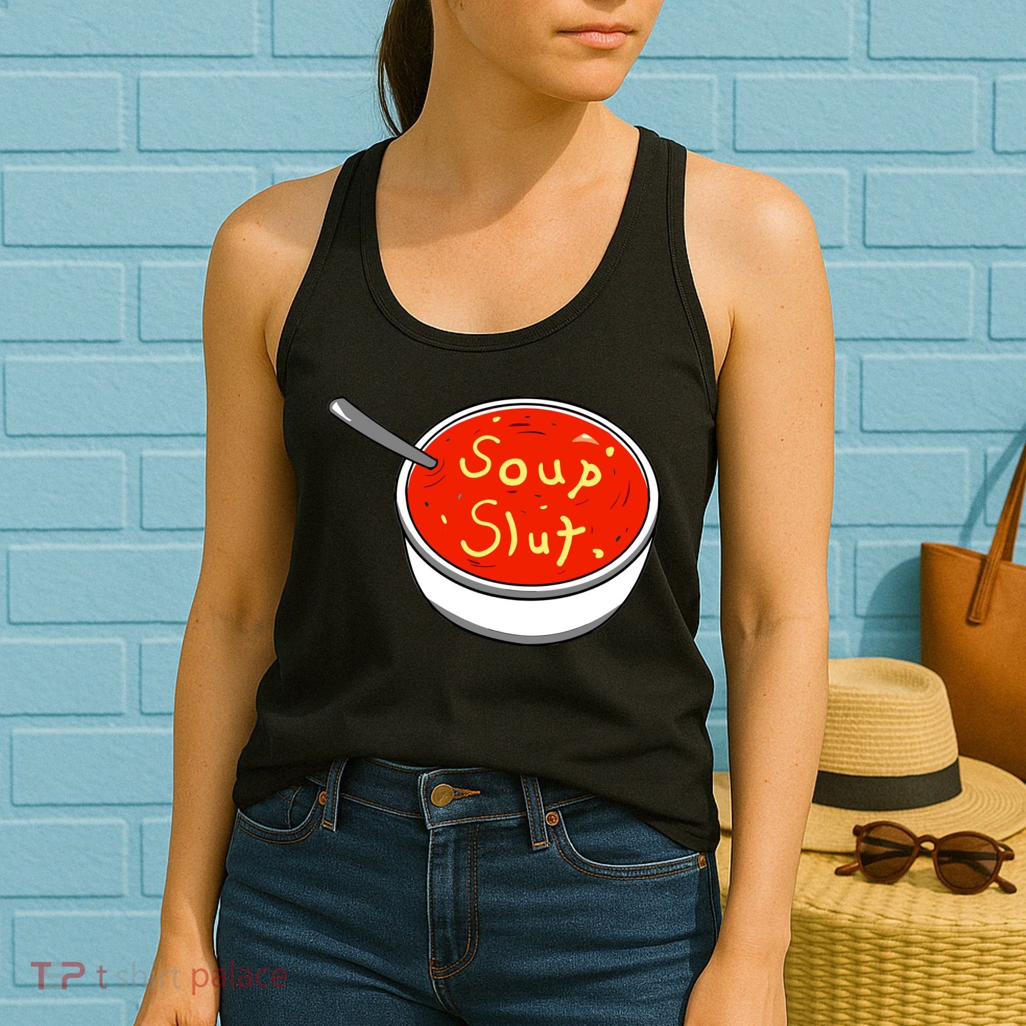 Soup Slut Funny Soup Graphic Saying Women's Tank Top