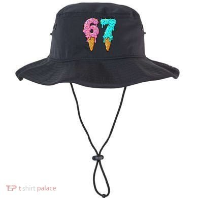 Six Seven Funny 67 Ice Cream Cone Drip Meme Bucket Hat