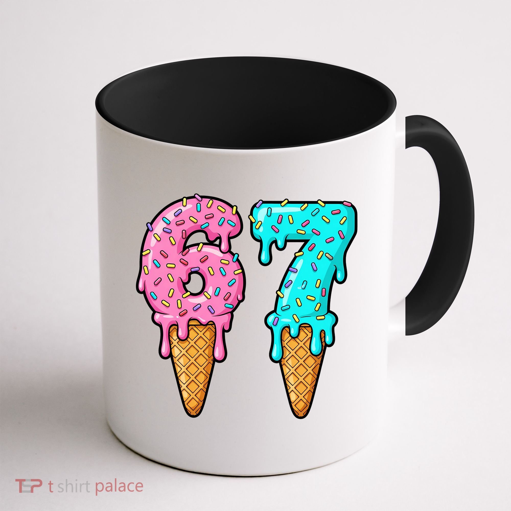 Six Seven Funny 67 Ice Cream Cone Drip Meme Coffee Mug