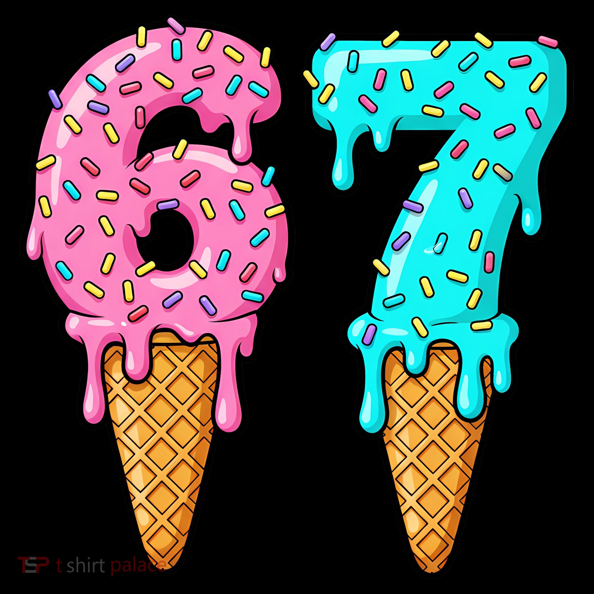 Six Seven Funny 67 Ice Cream Cone Drip Meme Coffee Mug