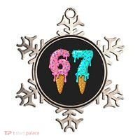 Six Seven Funny 67 Ice Cream Cone Drip Meme Ornament thumb 0