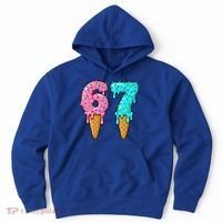 Six Seven Funny 67 Ice Cream Cone Drip Meme Hoodie thumb 0