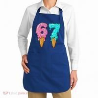 Six Seven Funny 67 Ice Cream Cone Drip Meme Apron thumb 2