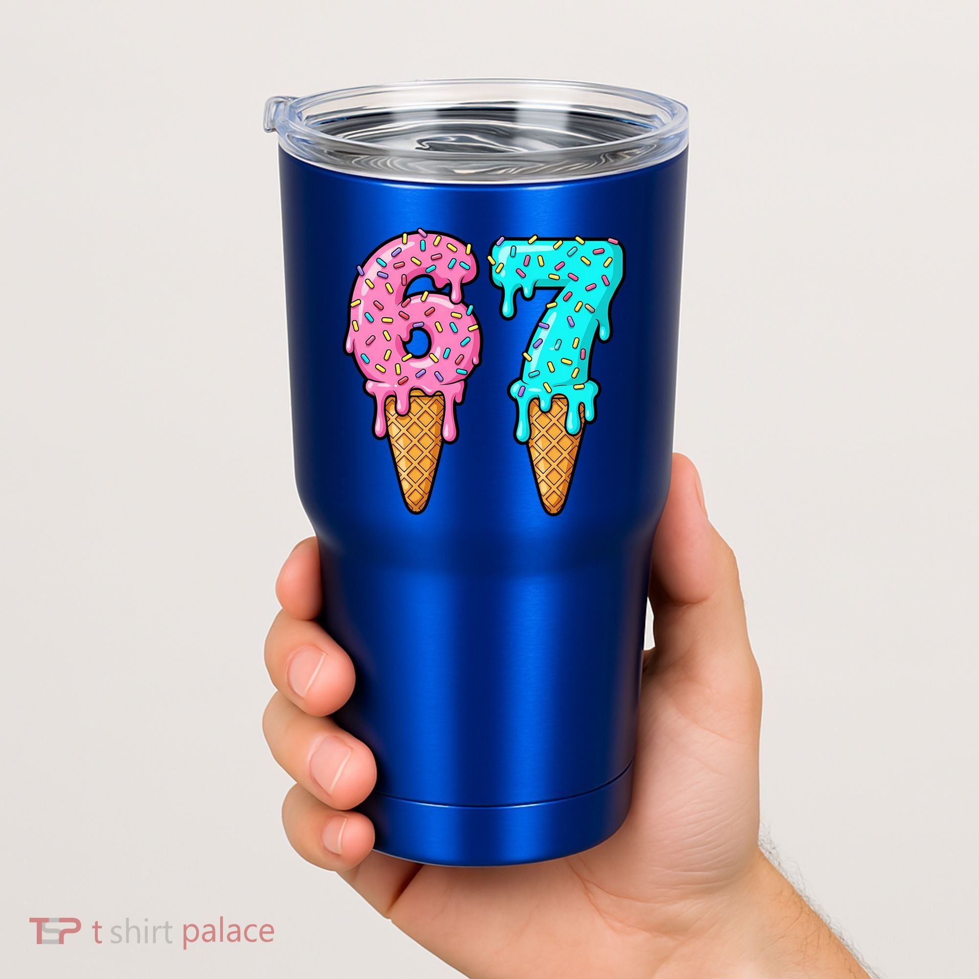 Six Seven Funny 67 Ice Cream Cone Drip Meme Tumbler