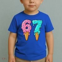 Six Seven Funny 67 Ice Cream Cone Drip Meme Toddler T-Shirt thumb 2