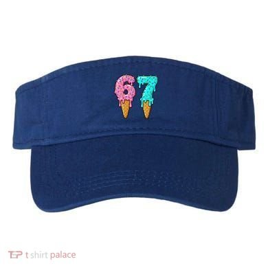 Six Seven Funny 67 Ice Cream Cone Drip Meme Visor