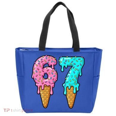 Six Seven Funny 67 Ice Cream Cone Drip Meme Tote Bag