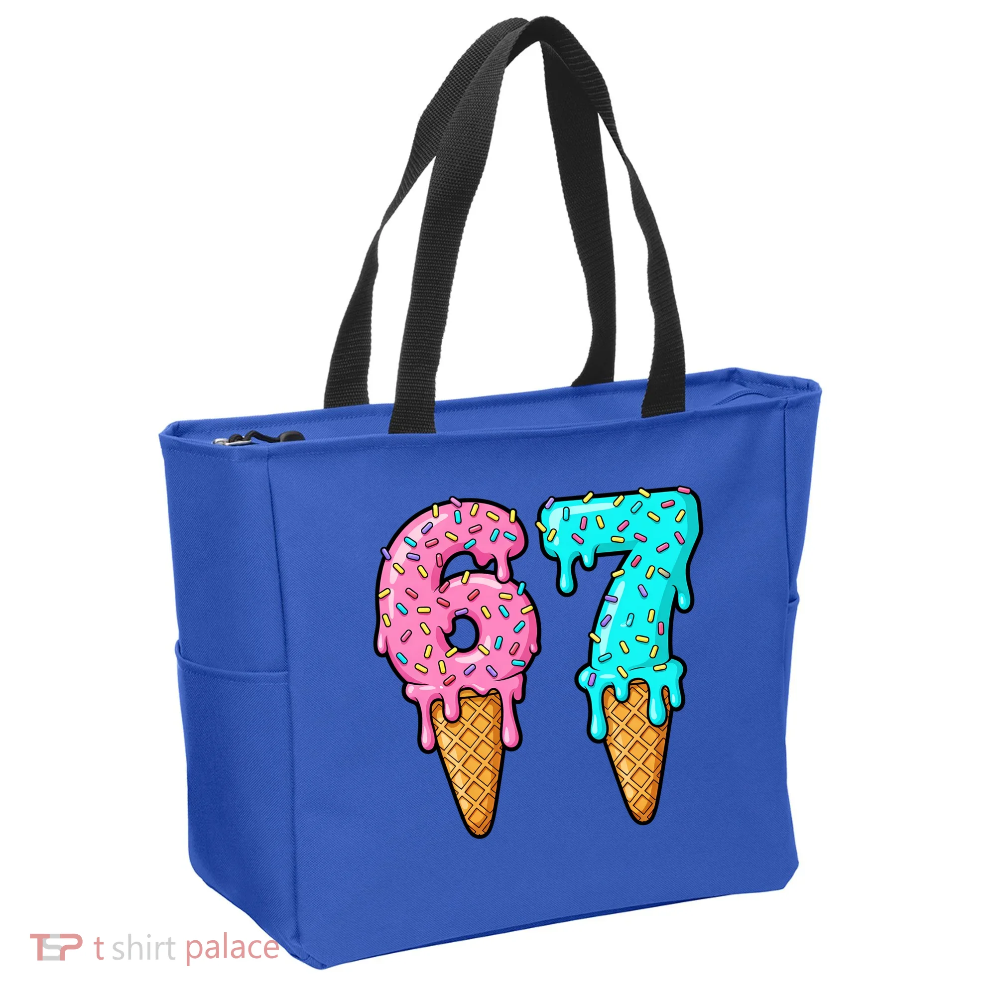 Six Seven Funny 67 Ice Cream Cone Drip Meme Tote Bag