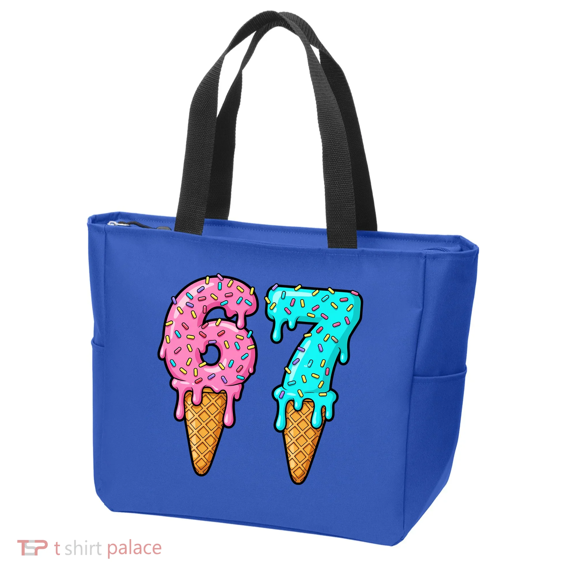 Six Seven Funny 67 Ice Cream Cone Drip Meme Tote Bag