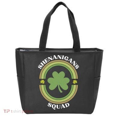 Shenanigans Squad Funny St. Patricks Day Retro Vintage Distressed Bag