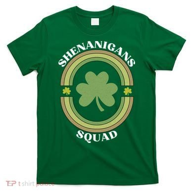 Shenanigans Squad Funny St. Patricks Day Retro Vintage Distressed T-Shirt