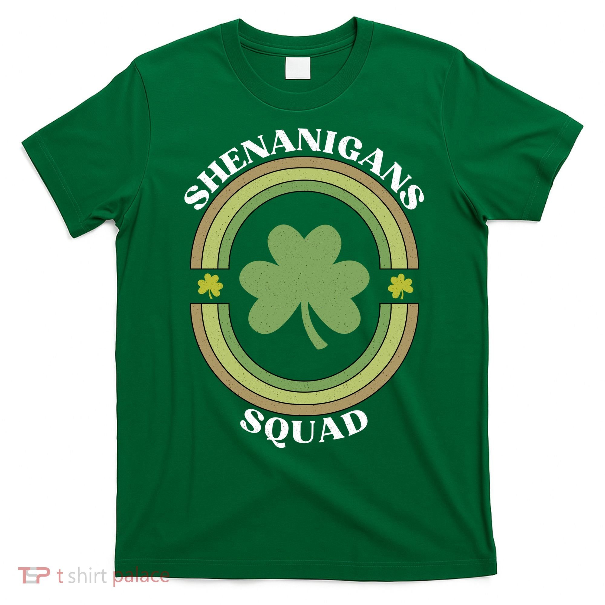 Shenanigans Squad Funny St. Patricks Day Retro Vintage Distressed T-Shirt