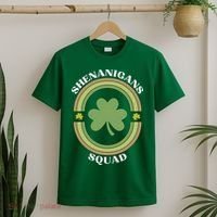 Shenanigans Squad Funny St. Patricks Day Retro Vintage Distressed T-Shirt thumb 2