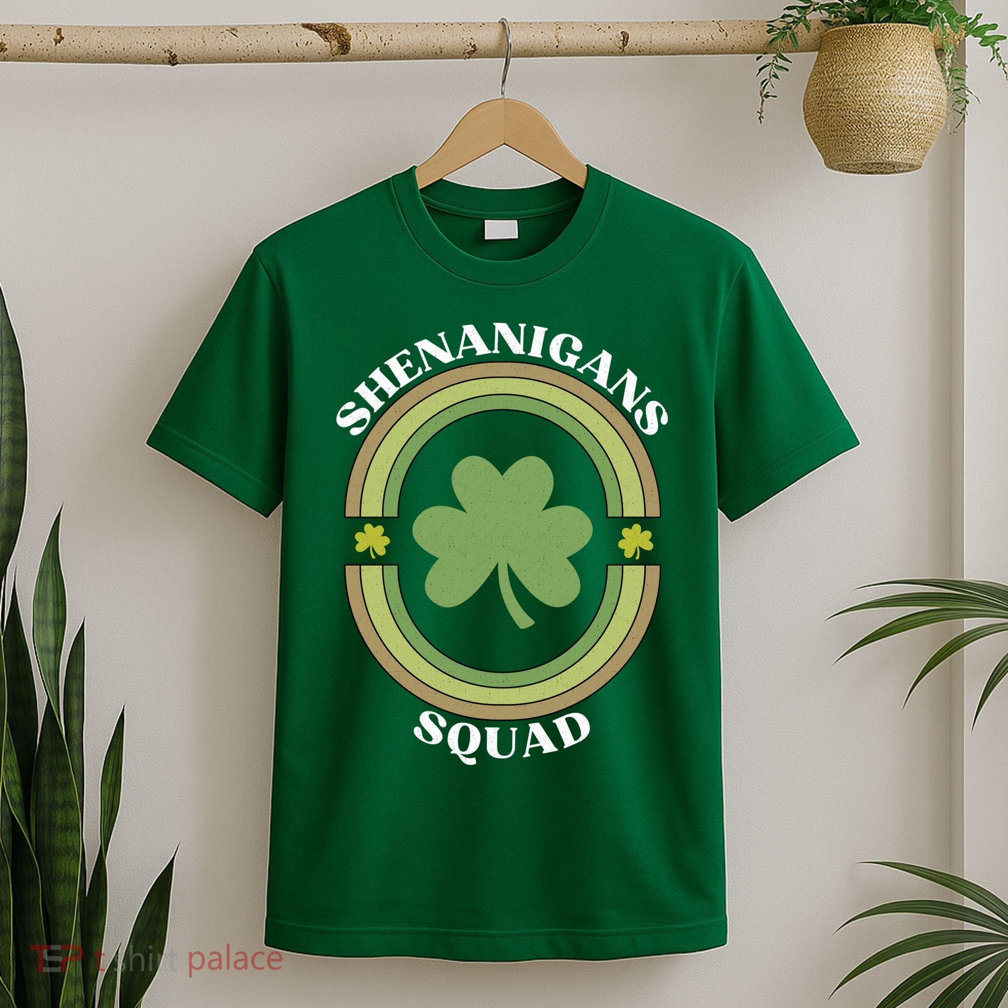 Shenanigans Squad Funny St. Patricks Day Retro Vintage Distressed T-Shirt