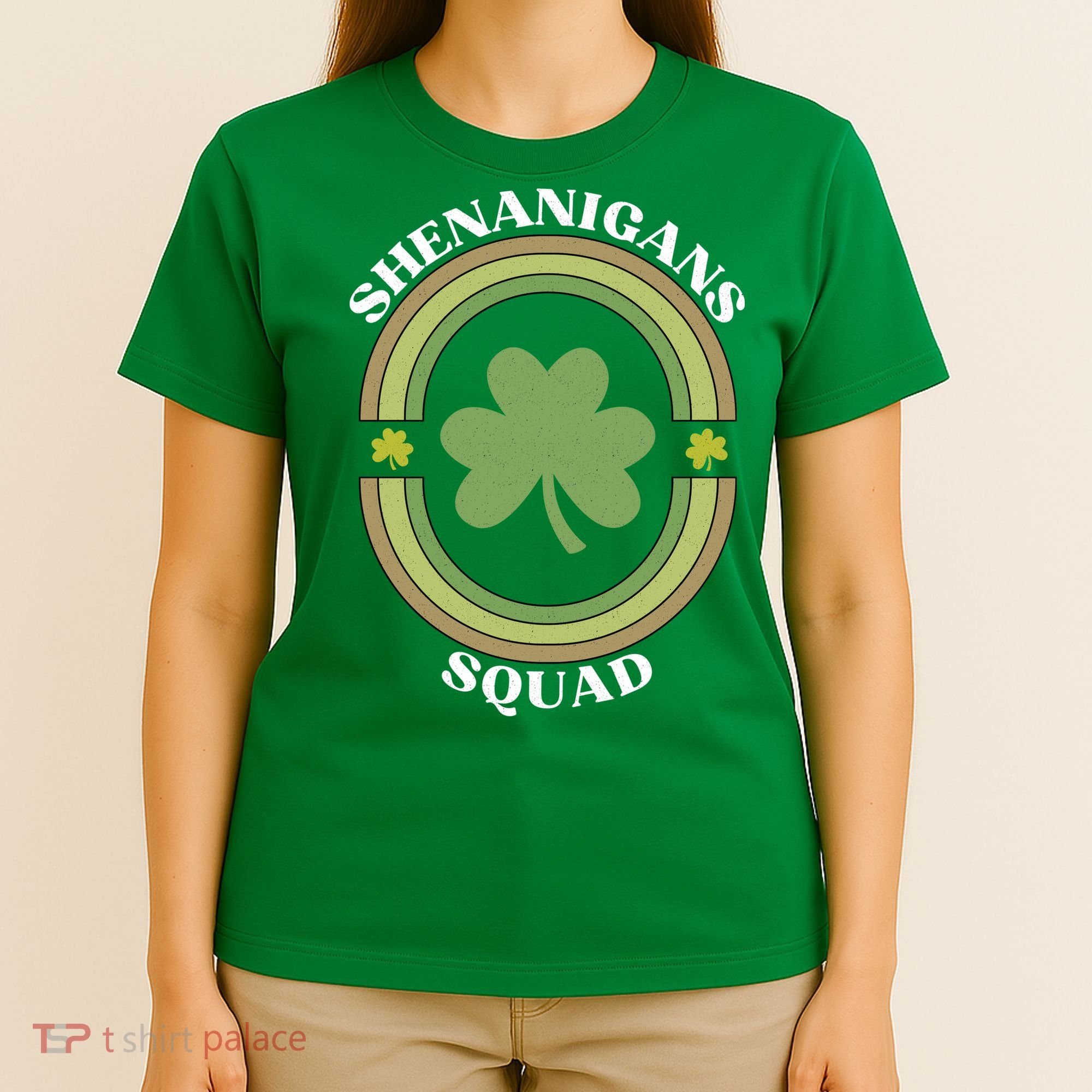 Shenanigans Squad Funny St. Patricks Day Retro Vintage Distressed T-Shirt