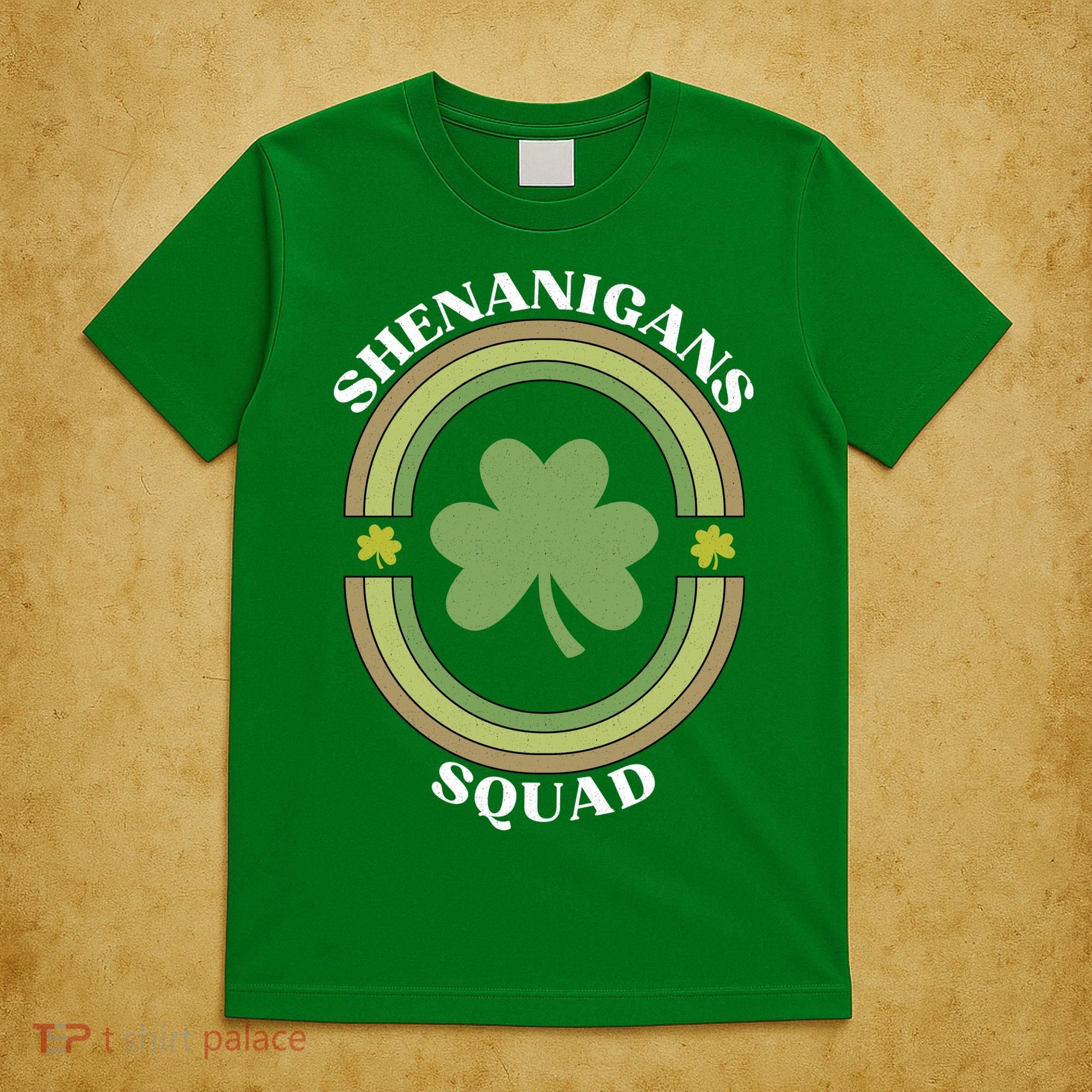 Shenanigans Squad Funny St. Patricks Day Retro Vintage Distressed T-Shirt