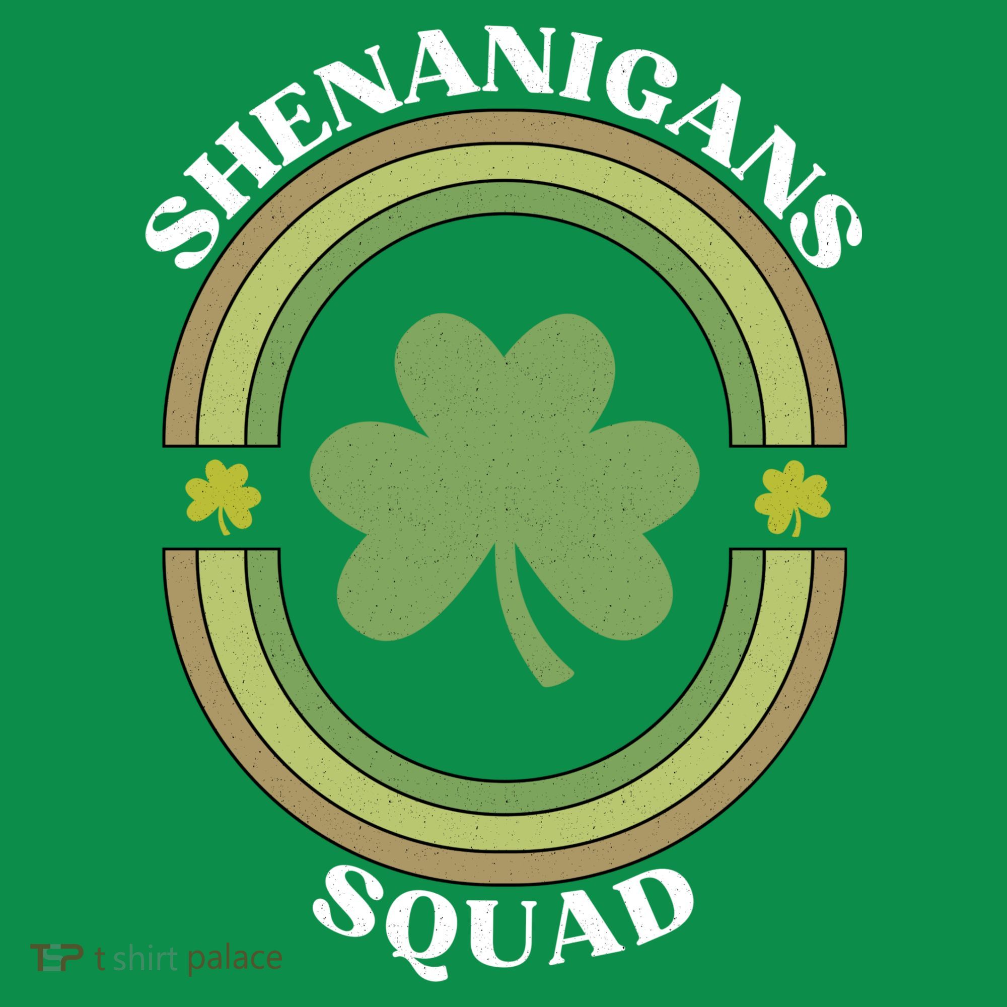 Shenanigans Squad Funny St. Patricks Day Retro Vintage Distressed T-Shirt