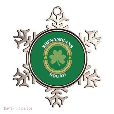 Shenanigans Squad Funny St. Patricks Day Retro Vintage Distressed Ornament