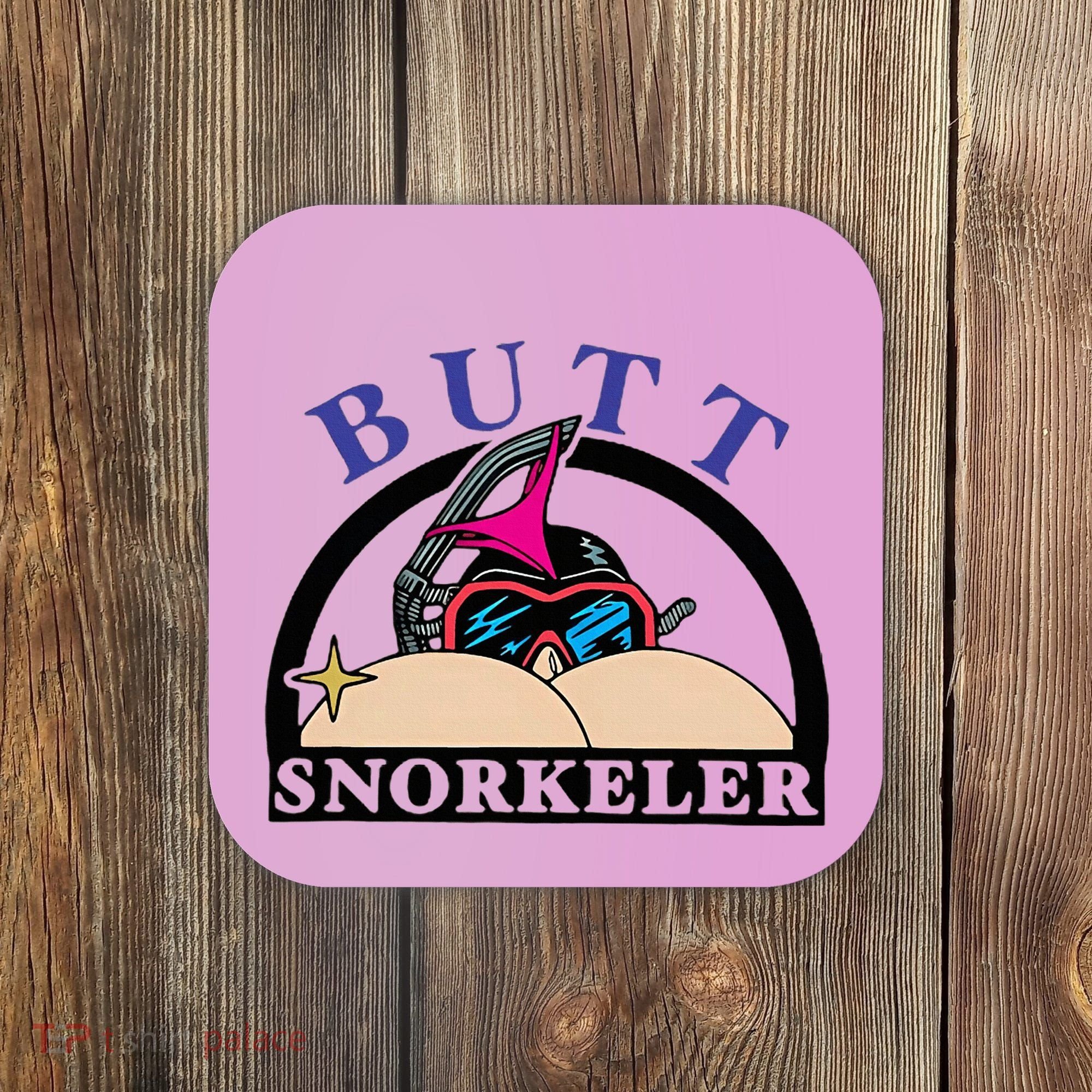 Snorkel Squad Funny Bum Snorkeler 69 Dult Humor Sarcasm Coaster