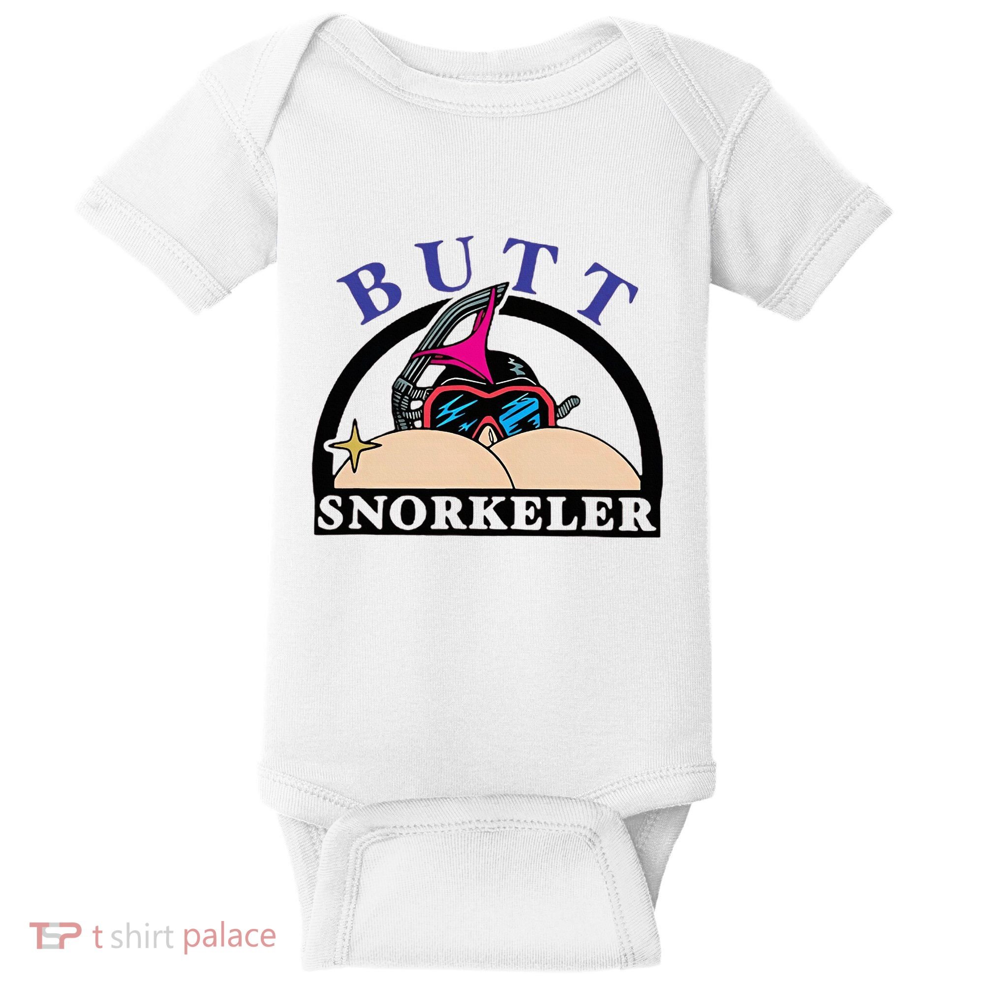 Snorkel Squad Funny Bum Snorkeler 69 Dult Humor Sarcasm Baby Bodysuit