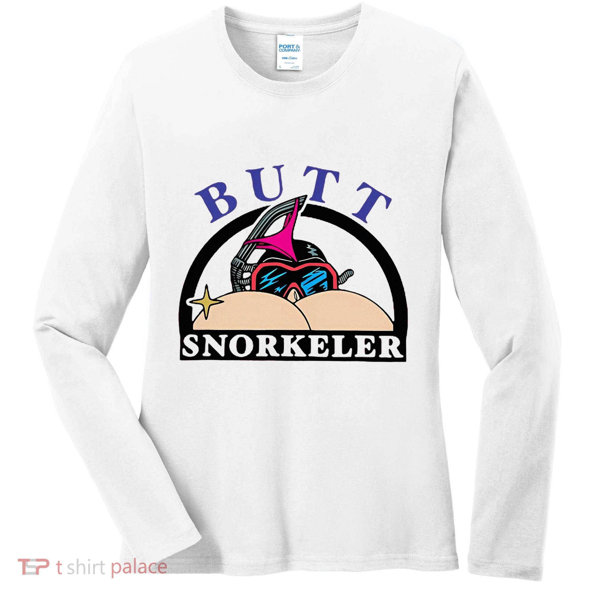 Snorkel Squad Funny Bum Snorkeler 69 Dult Humor Sarcasm Women's Long Sleeve Shirt