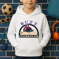 Snorkel Squad Funny Bum Snorkeler 69 Dult Humor Sarcasm Kids Hoodie thumb 2
