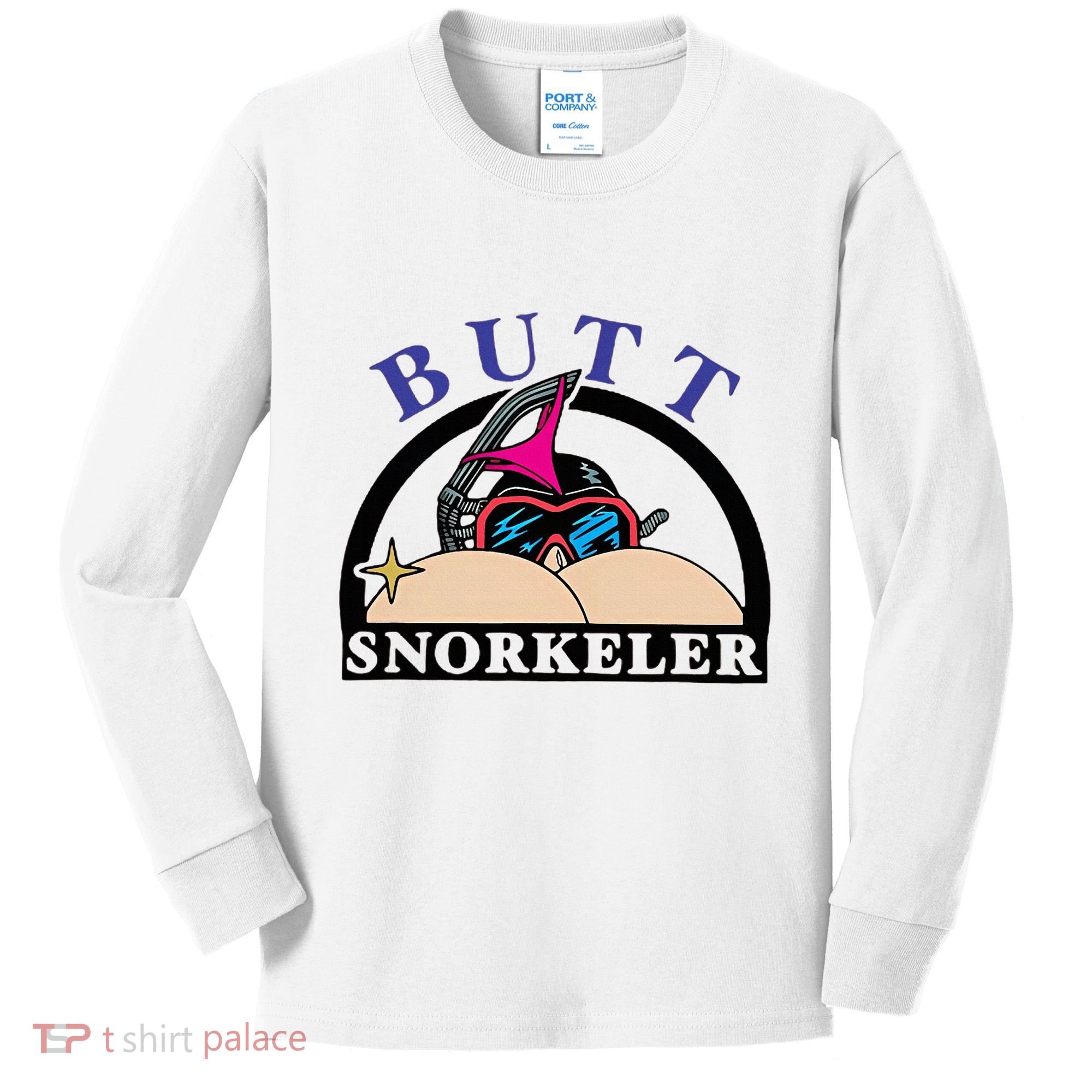 Snorkel Squad Funny Bum Snorkeler 69 Dult Humor Sarcasm Kids Long Sleeve Shirt