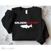 Salmon Slayer Funny Salmon Fishing Fisherman Sweatshirt thumb 2