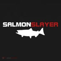 Salmon Slayer Funny Salmon Fishing Fisherman Mousepad thumb 1