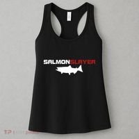 Salmon Slayer Funny Salmon Fishing Fisherman Women's Tank Top thumb 3